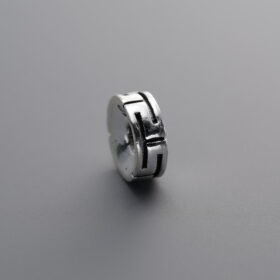 925 Silver-Vintage-Continuous Blessing Pattern Spacer Bead-7mm