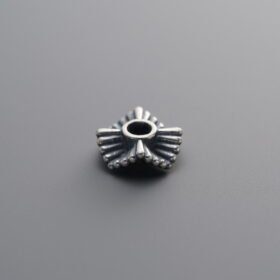 925 Sterling Silver-Antiqued-Wavy Striped Spacer Bead-8mm