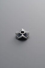 925 Sterling Silver-Antiqued-Wavy Striped Spacer Bead-8mm