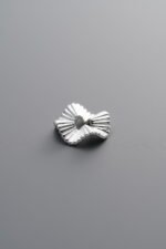 925 Sterling Silver-Bright-Wavy Striped Spacer Bead-9mm