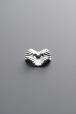 925 Sterling Silver-Bright-Wavy Striped Spacer Bead-9mm - Image 4