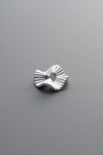 925 Sterling Silver-Bright-Wavy Striped Spacer Bead-9mm - Image 3
