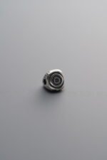925 Sterling Silver-Antiqued-Circle Triangle Spacer Bead-4mm - Image 3