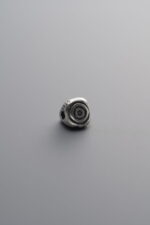 925 Sterling Silver-Antiqued-Circle Triangle Spacer Bead-4mm - Image 3