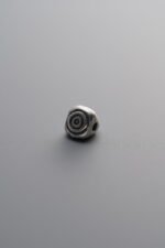 925 Sterling Silver-Antiqued-Circle Triangle Spacer Bead-4mm - Image 2