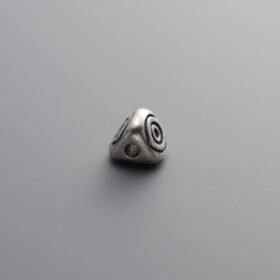 925 Sterling Silver-Antiqued-Circle Triangle Spacer Bead-4mm