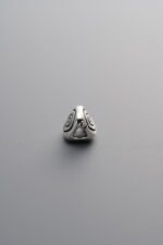 925 Sterling Silver-Antiqued-Circle Triangle Spacer Bead-5mm - Image 4