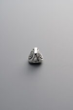 925 Sterling Silver-Antiqued-Circle Triangle Spacer Bead-5mm - Image 4