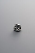 925 Sterling Silver-Antiqued-Circle Triangle Spacer Bead-5mm - Image 3