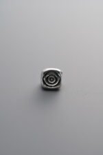 925 Sterling Silver-Antiqued-Circle Triangle Spacer Bead-5mm - Image 2