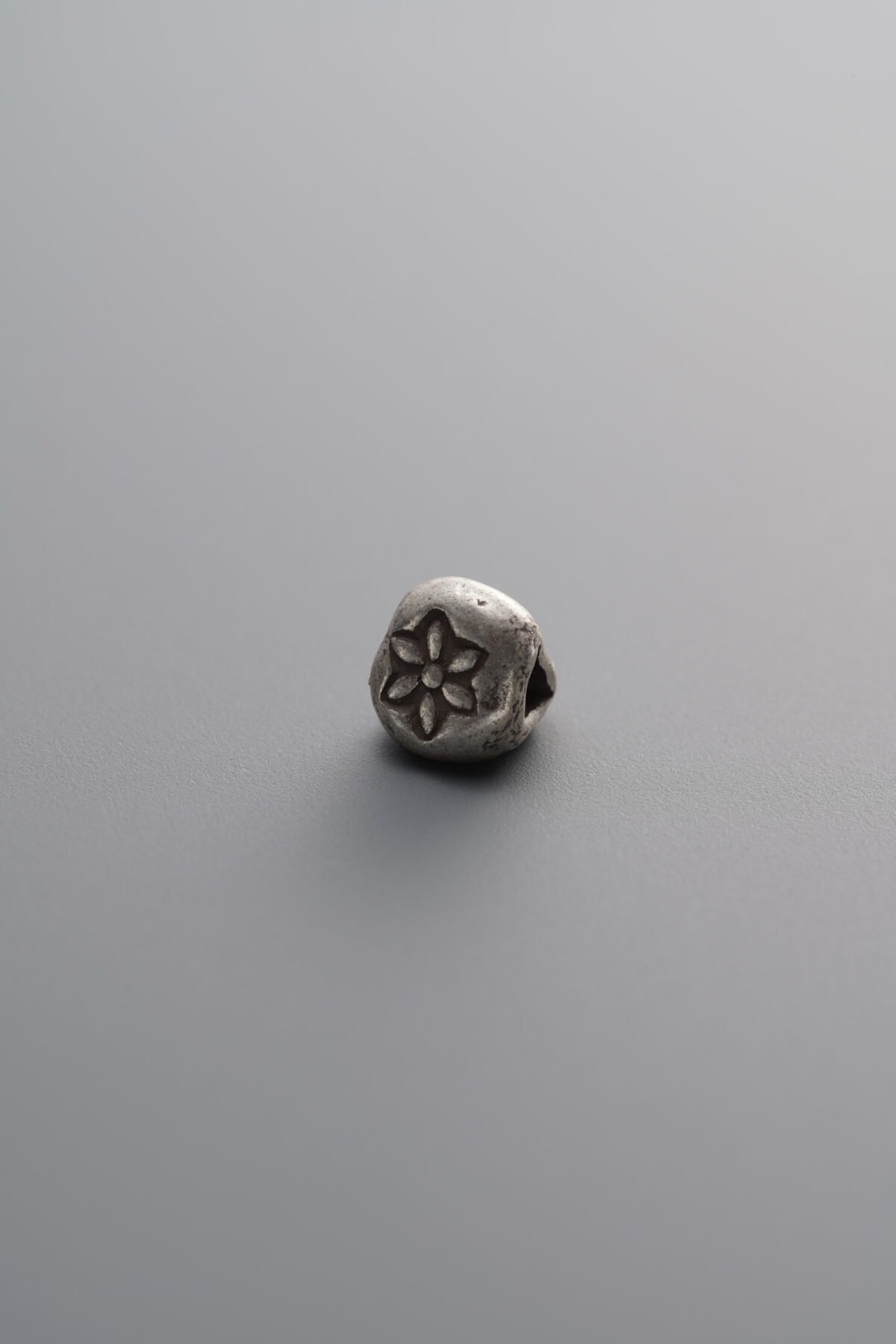 925 Sterling Silver-Antiqued-Patterned Triangle Spacer Bead-4mm - Image 1