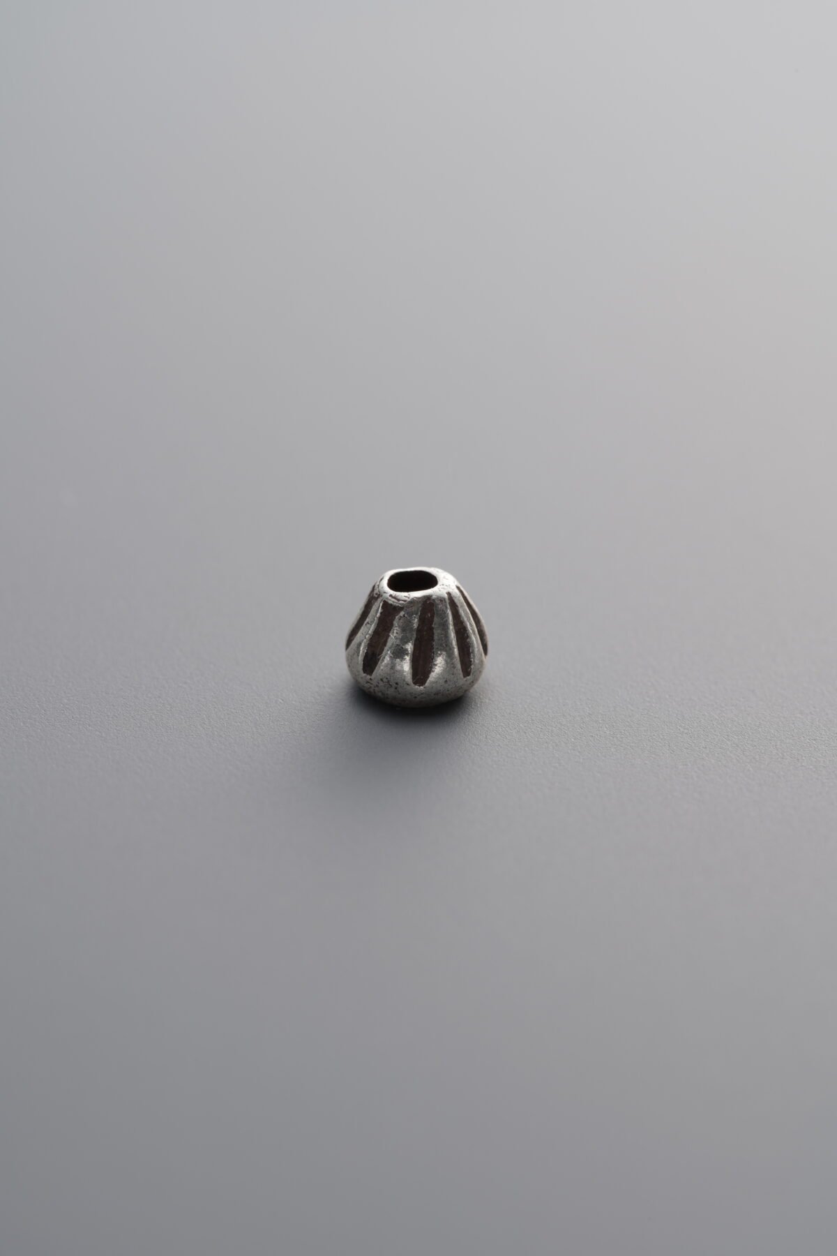925 Sterling Silver-Antiqued-Striped Pattern Spacer Bead-4mm - Image 2