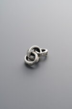 925 Sterling Silver-Antiqued-Dainty Fish Three-Ring Connector Chain-15mm - Image 4