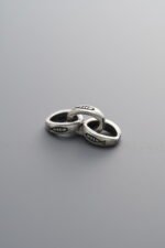 925 Silver-Vintage-Small Fish Three-ring Connector Chain-15mm - Image 3