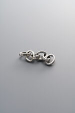 925 Sterling Silver-Antiqued-Dainty Fish Six-Link Connector Chain-32mm - Image 3