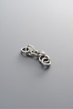 925 Sterling Silver-Antiqued-Dainty Fish Six-Link Connector Chain-32mm - Image 2