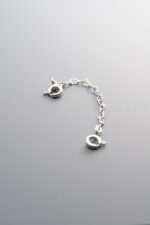 925 Silver-Plain-Heart-Shaped Connector Chain-60mm - Image 3
