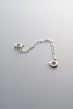 925 Sterling Silver-Bright-Heart Connector Chain-70mm - Image 3