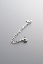 925 Sterling Silver-Bright-Heart Connector Chain-70mm