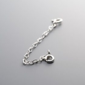 925 Silver-Plain-Heart-Shaped Connector Chain-70mm