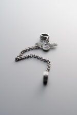 925 Silver-Vintage-Circular Butterfly Connecting Chain-88mm - Image 2