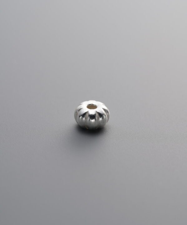 925 Sterling Silver-Bright-Pumpkin Spacer Bead-4mm