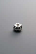 925 Sterling Silver-Bright-Pumpkin Spacer Bead-6mm