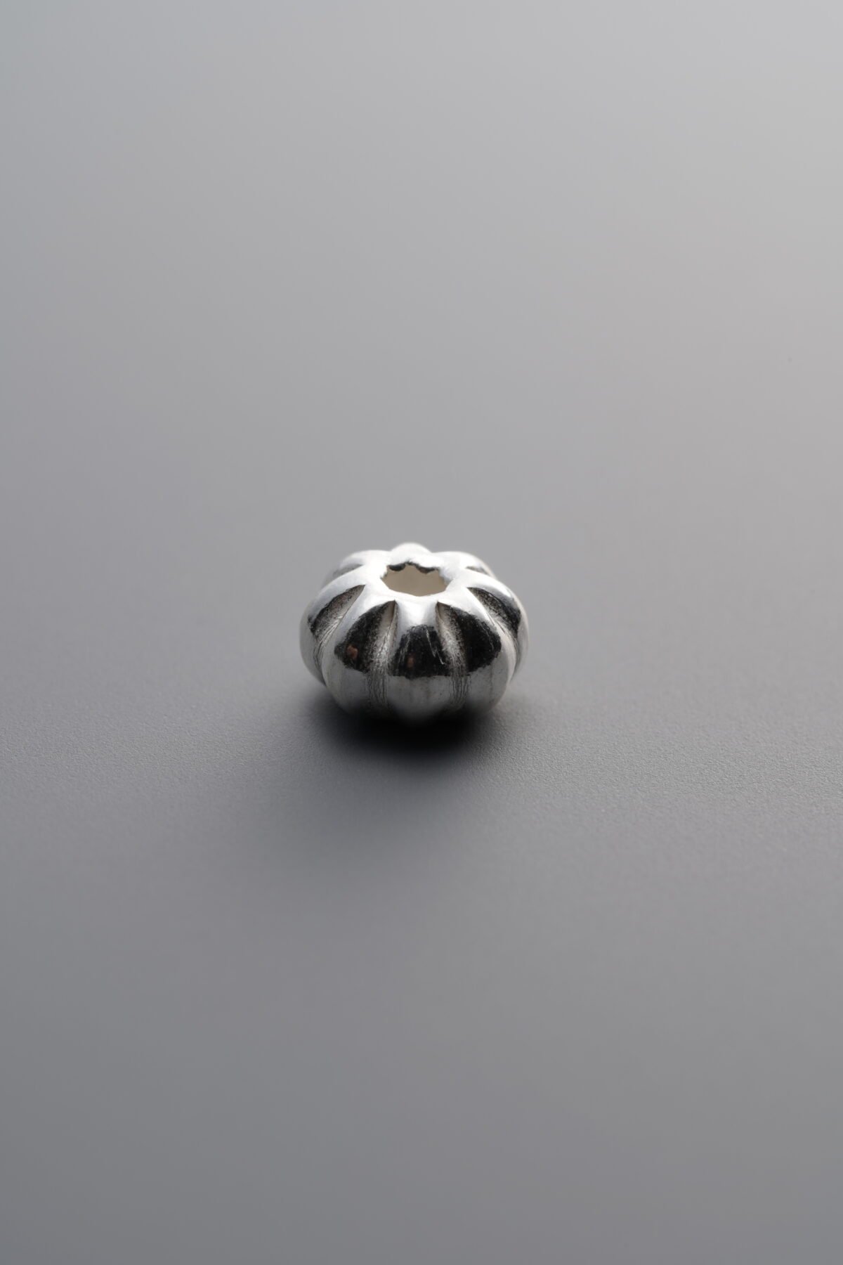 925 Sterling Silver-Bright-Pumpkin Spacer Bead-6mm - Image 4