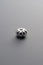 925 Sterling Silver-Bright-Pumpkin Spacer Bead-6mm - Image 3