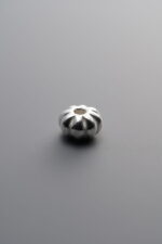 925 Sterling Silver-Bright-Pumpkin Spacer Bead-6mm - Image 3