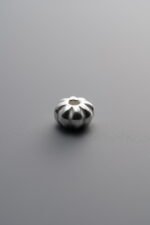 925 Sterling Silver-Bright-Pumpkin Spacer Bead-6mm - Image 2