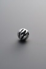 925 Sterling Silver-Antiqued-Melon-Patterned Spacer Bead-6mm - Image 4