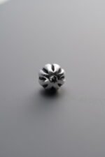 925 Sterling Silver-Antiqued-Melon-Patterned Spacer Bead-6mm - Image 3