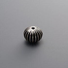 925 Sterling Silver-Antiqued-Melon-Patterned Spacer Bead-7mm
