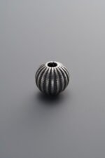 925 Sterling Silver-Antiqued-Woven Melon Pattern Spacer Bead-8mm - Image 3