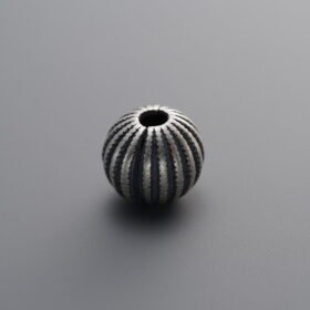 925 Silver-Vintage-Woven Melon Pattern Spacer Bead-8mm