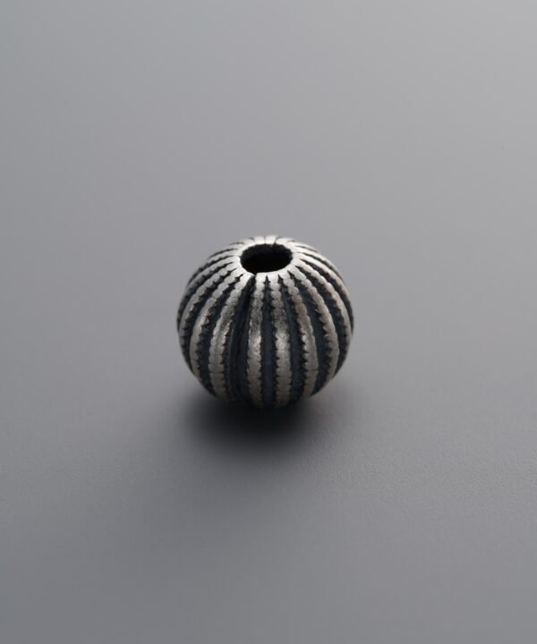 925 Sterling Silver-Antiqued-Woven Melon Pattern Spacer Bead-8mm