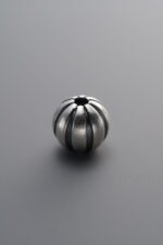 999 Fine Silver-Antiqued-Melon-Patterned Spacer Bead-8mm - Image 4