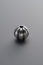 999 Fine Silver-Antiqued-Melon-Patterned Spacer Bead-8mm - Image 4