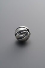 999 Fine Silver-Antiqued-Melon-Patterned Spacer Bead-8mm