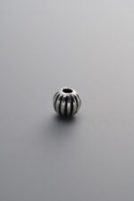 925 Sterling Silver-Antiqued-Melon-Patterned Spacer Bead-5mm