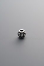 925 Sterling Silver-Antiqued-Melon Pattern Lantern Spacer Bead-4mm - Image 2