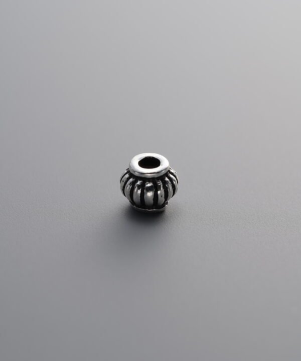 925 Sterling Silver-Antiqued-Melon Pattern Lantern Spacer Bead-4mm