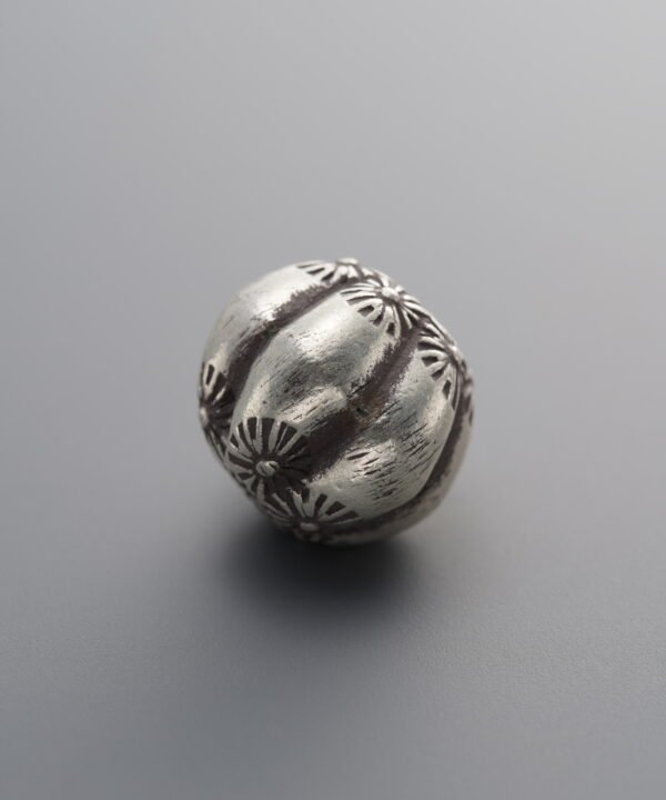 925 Sterling Silver-Antiqued-Printed Melon Pattern Spacer Bead-11mm