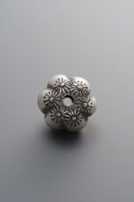 925 Silver-Vintage-Printed Melon Pattern Spacer Bead-11mm - Image 3