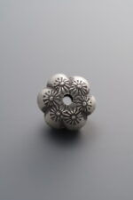 925 Sterling Silver-Antiqued-Printed Melon Pattern Spacer Bead-11mm - Image 3