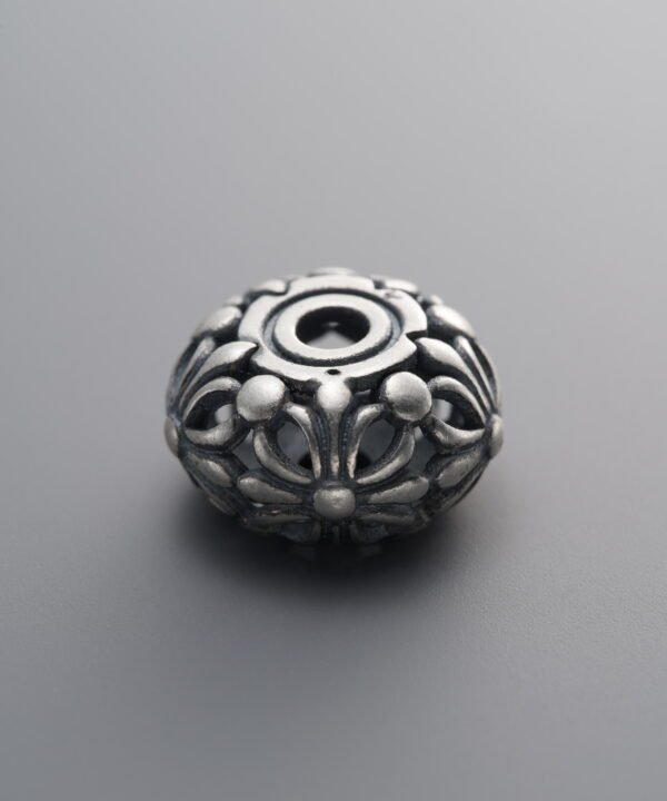 925 Sterling Silver-Antiqued-Cross Round Bead Spacer Bead-13mm