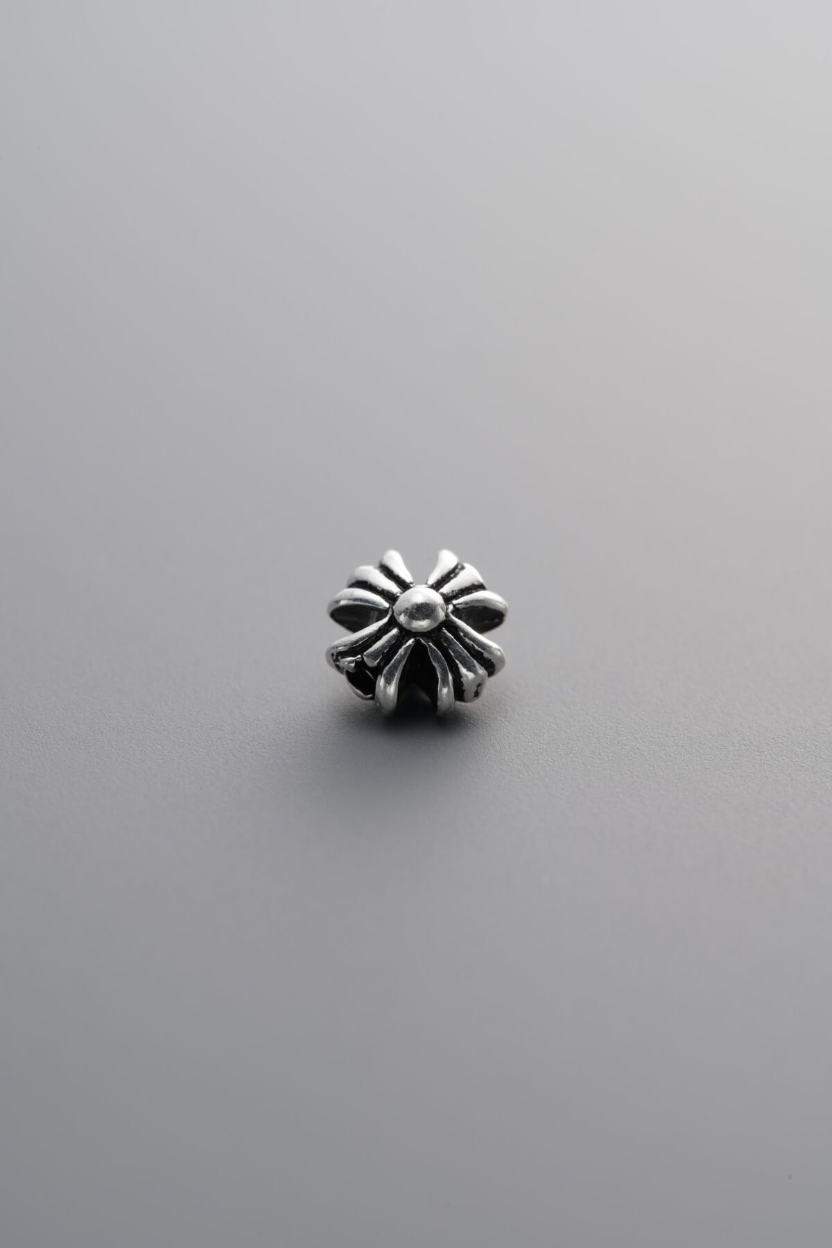 925 Sterling Silver-Antiqued-Cross Openwork Frame Spacer Bead-5mm - Image 3