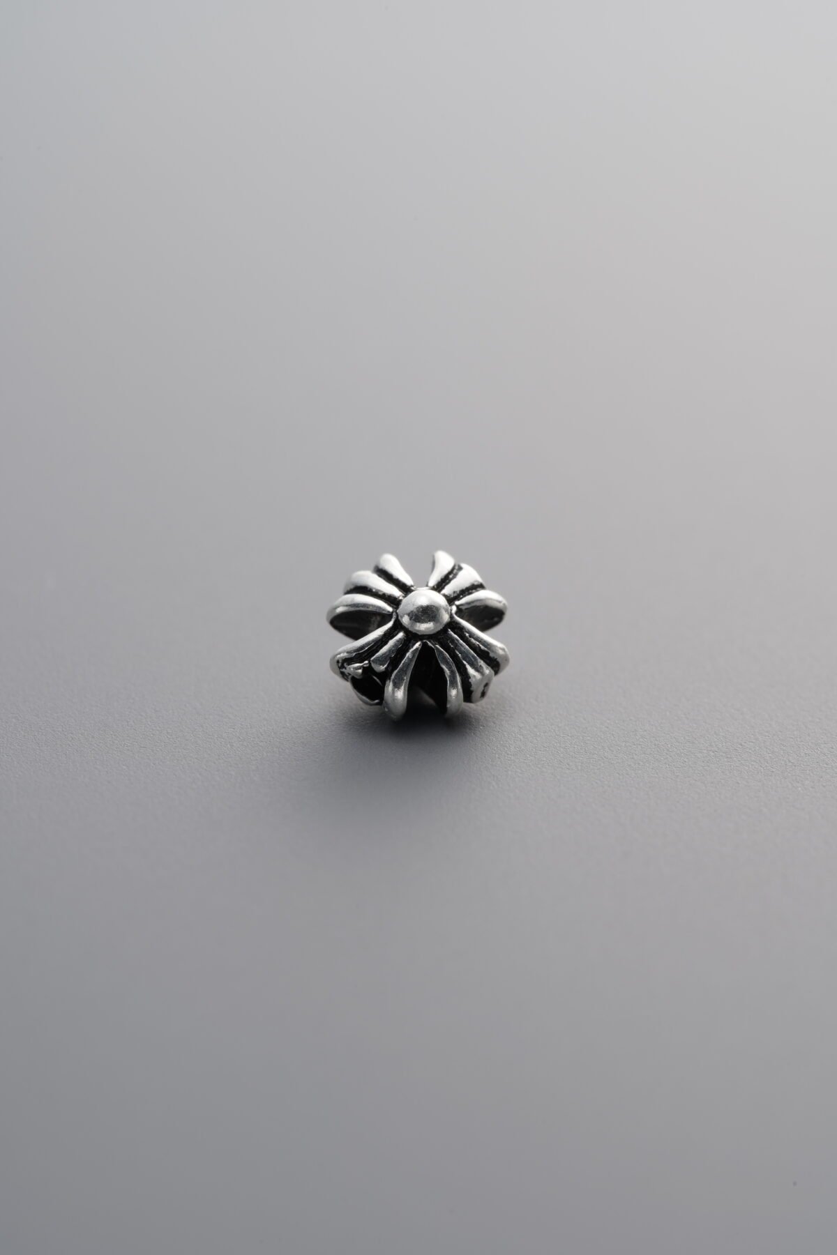 925 Sterling Silver-Antiqued-Cross Openwork Frame Spacer Bead-5mm - Image 1