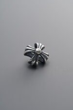925 Silver-Vintage-Cross-Shaped Openwork Frame Spacer Bead-9mm